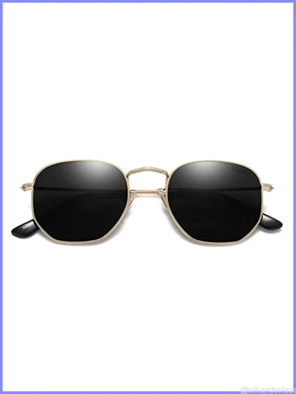 SOJOS Square Polarized Sunglasses UV400 TAC Lens Lightweight Metal